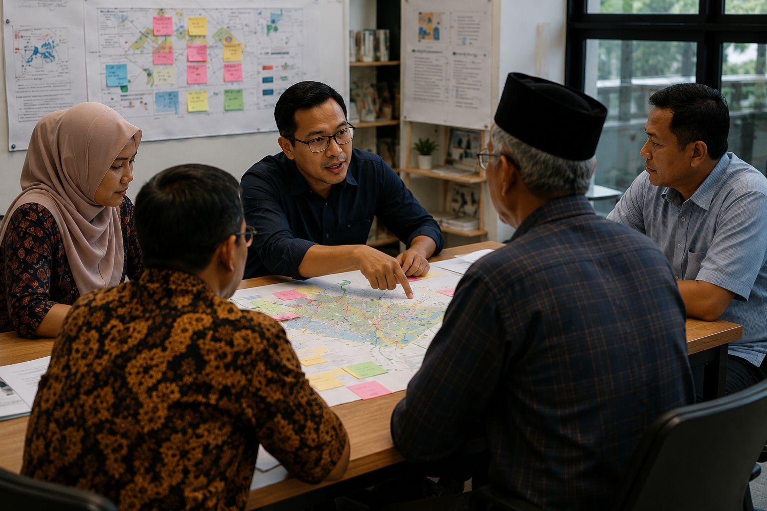 Diskusi lintas sektor dalam program pembangunan di Indonesia